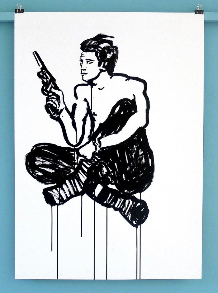 Lucas Ospina 10. 1.00 x 70 cm. Tinta sobre papel. 2015
